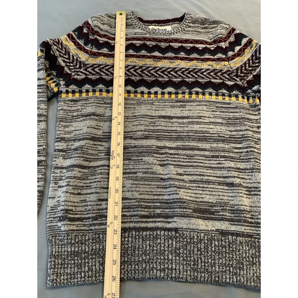 Urban Pipeline Sweater Men's Large‎ Gray/Multicolor Striped Cotton Blend